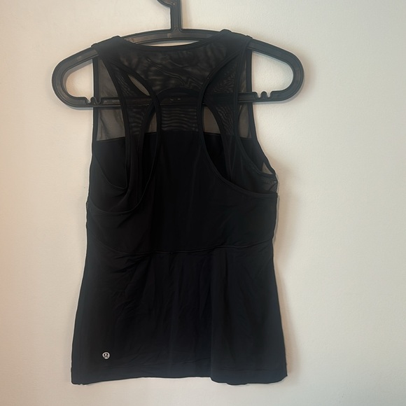 Black Lululemon Tank Top with Mesh Details - Picture 3 of 5